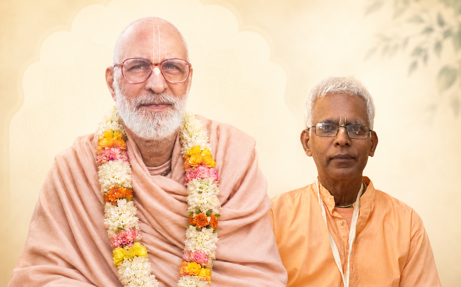 Yugācārya Śrīla Bhaktivedānta Nārāyaṇa Gosvāmī Mahārāja and Dr. Bhagavati Kanti